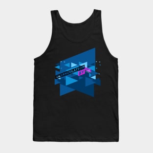 Text "triangulation by triangles" Tank Top